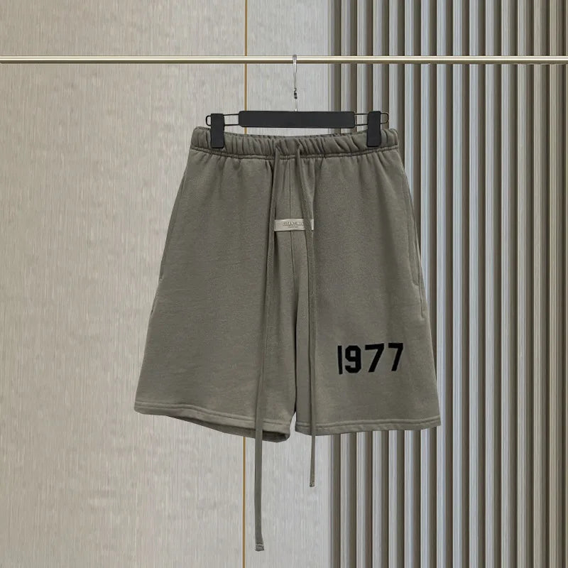 Shorts Men'S and Women'S 1977 Contton Casual Quarter Pants Basketball Sports Gym Loose High Street Cargo Short Hombre