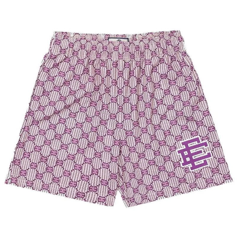 New Summer Eric Emanuel EE Basic Mesh Short Classic Floral Printed Gym Shorts Men'S Gym Basketball Sports Beach Shorts