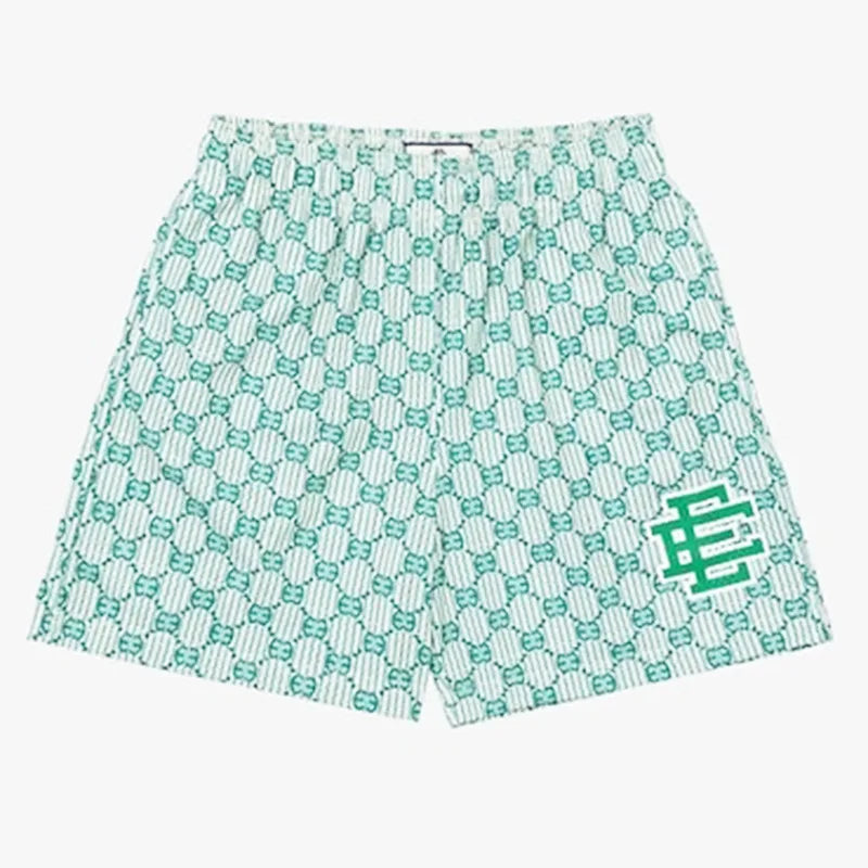 New Summer Eric Emanuel EE Basic Mesh Short Classic Floral Printed Gym Shorts Men'S Gym Basketball Sports Beach Shorts