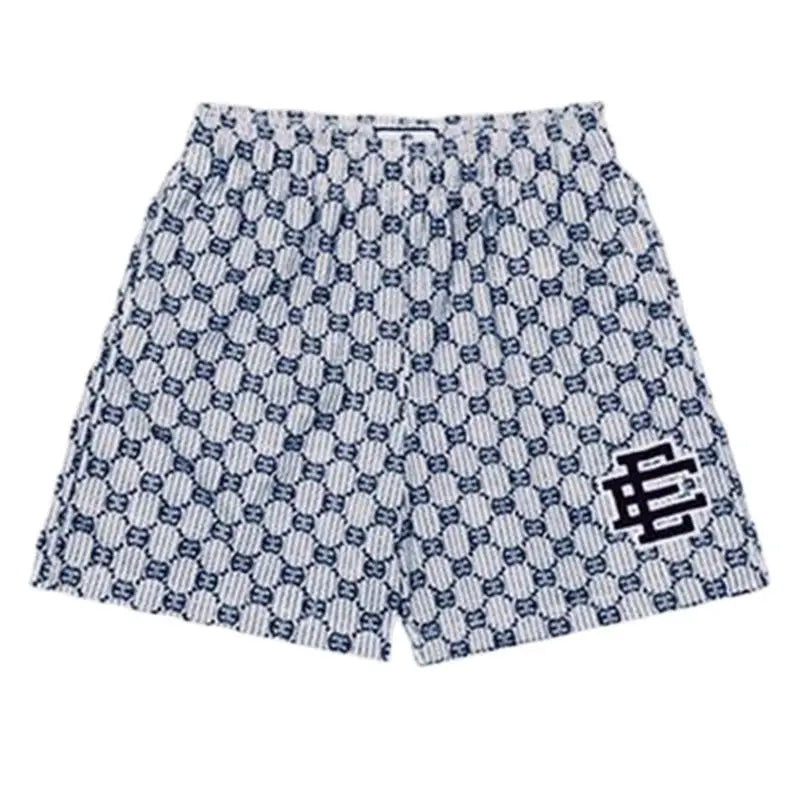 New Summer Eric Emanuel EE Basic Mesh Short Classic Floral Printed Gym Shorts Men'S Gym Basketball Sports Beach Shorts