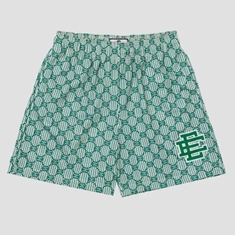New Summer Eric Emanuel EE Basic Mesh Short Classic Floral Printed Gym Shorts Men'S Gym Basketball Sports Beach Shorts